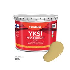 Краска-консилер с эффектом бархата YKSI, ультраматовая, цвет RAL1002 , 2,7л Finntella