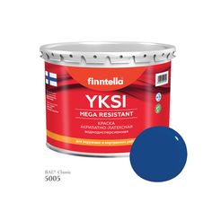 Краска-консилер с эффектом бархата YKSI, ультраматовая, цвет RAL5005 , 2,7л Finntella