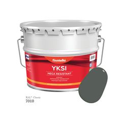 Краска-консилер с эффектом бархата YKSI, ультраматовая, цвет RAL7010 , 9л Finntella