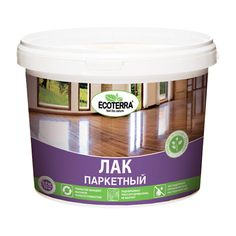 Лак паркетный водный ECOTERRA мат. 0,9 кг /12
