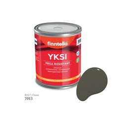 Краска-консилер с эффектом бархата YKSI, ультраматовая, цвет RAL7013 , 0,9л Finntella