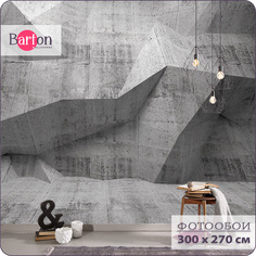 Фотообои флизелиновые 3d Bartonwall Геометрия Бетон 300х270 см M21203