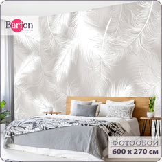 Фотообои флизелиновые 3d Bartonwall Перья 600х270 см M18806