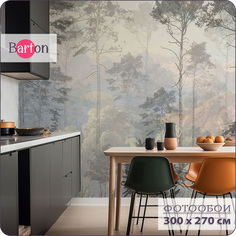 Фотообои на стену флизелиновые 3d Bartonwall Природа Туманный лес 300х270 см N15803
