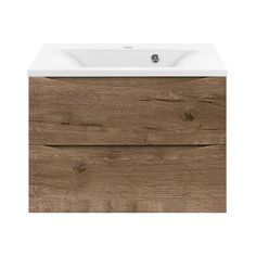 Тумба под раковину Vincea Mia 650 подвесная, 2 выкатных ящика soft close, V.Oak