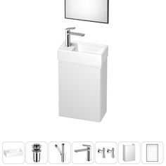Подвесная тумба с раковиной для ванной и туалета Wellsee WC Area 202010507 в наборе 7 в 1