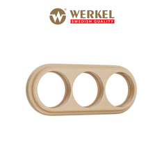 Рамка для механизмов Ретро круглая на 3 поста Werkel W0035224 Legend светлый бук дерево