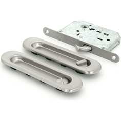 Ручка с замком для раздвижных дверей Palladium 01 BK SN 11945