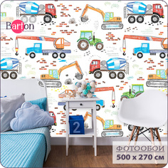 Фотообои флизелиновые 3d Bartonwall детские Машина Трактор 500х270 см K26805