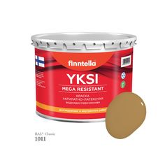 Краска-консилер с эффектом бархата YKSI, ультраматовая, цвет RAL1011 , 2,7л Finntella