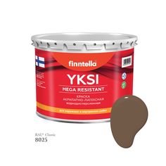 Краска-консилер с эффектом бархата YKSI, ультраматовая, цвет RAL8025 , 2,7л Finntella