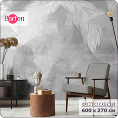 Фотообои флизелиновые 3d Bartonwall Перья 600x270 см M08306-G