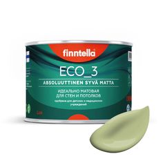 Краска интерьерная глубокоматовая ECO_3 wash and clean FINNTELLA моющаяся, VIHREA TEE паст