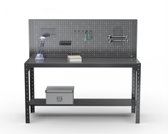 Стол металлический Metalex серия KIT 750х1100х500 + перфопанель с комплектом аксессуаров)