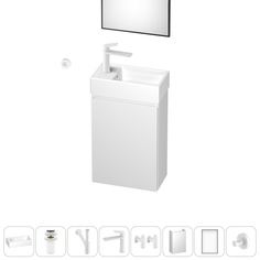 Подвесная тумба с раковиной для ванной и туалета Wellsee WC Area 202010514 в наборе 8 в 1