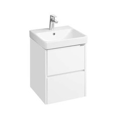 Тумба-умывальник AQUATON Сканди 45 1A251601SD010 белая и раковина Адриана 45 1WH501630