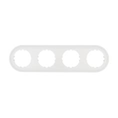 Рамка LK Studio Vintage-Classic 889404-1 4-постовая круглая белая