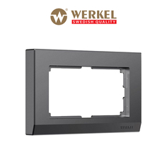 Рамка для розетки и выключателя Werkel Stark W0081864 графит матовый двойная