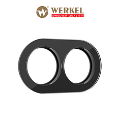 Рамка для механизмов Ретро круглая на 2 поста Werkel W0025108 Favorit Runda черный стекло