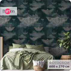 Фотообои флизелиновые 3d Bartonwall Журавли в небе N14906-Z 600х270 см