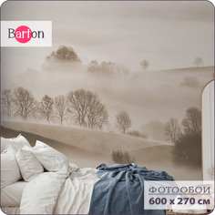 Фотообои флизелиновые 3d Bartonwall Туманный лес N15006-B 600x270 см