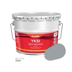 Краска-консилер с эффектом бархата YKSI, ультраматовая, цвет RAL7040 , 9л Finntella