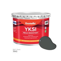 Краска-консилер с эффектом бархата YKSI, ультраматовая, цвет RAL7043 , 2,7л Finntella