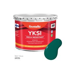 Краска-консилер с эффектом бархата YKSI, ультраматовая, цвет RAL6026 , 2,7л Finntella