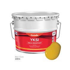 Краска-консилер с эффектом бархата YKSI, ультраматовая, цвет RAL1004 , 9л Finntella