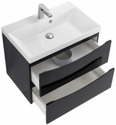 Тумба с раковиной BelBagno Marino 70-BB700/450-LV-MR-AST Nero Lucido