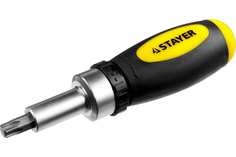 Реверсивная отвертка в наборе с битами STAYER 2557-H38, Cr-V сталь, 38 предметов 2557-H38