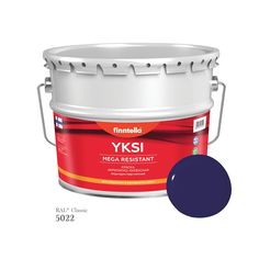 Краска-консилер с эффектом бархата YKSI, ультраматовая, цвет RAL5022 , 9л Finntella