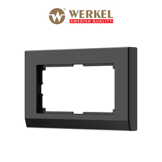 Рамка для розетки / выключателя для двойной розетки Werkel W0081808 Stark черный пластик