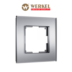 Рамка для розетки / выключателя на 1 пост Werkel W0013101 Senso серебряный soft-touch