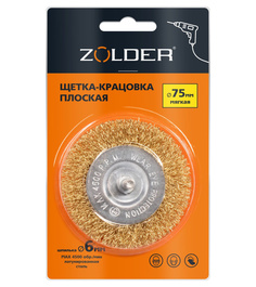Щетка-крацовка Zolder Z-600-0875 плоская мягкая 75 мм шпилька 6 мм