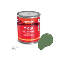 Краска-консилер с эффектом бархата YKSI, ультраматовая, цвет RAL6011 , 0,9л Finntella