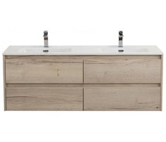 Тумба с раковиной BelBagno Kraft 140-4C-BB1400-2-ETL Rovere Galifax Bianco