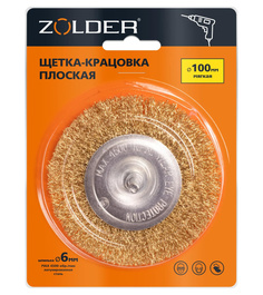 Щетка-крацовка ZOLDER Z-600-08100 плоская мягкая 100 мм шпилька 6 мм