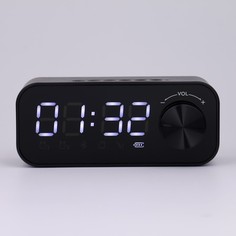 Часы настольные электронные, белая индикация, 6 х 14.2 х 4.5 см No Brand