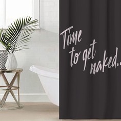 Штора для ванной Этель "Time to get naked" 145 х 180 см, полиэстер