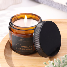 Ароматическая свеча в банке Stella Fragrance MANDARIN GINGERBREAD, соевый воск, 50 гр.
