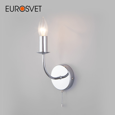 Бра настенное с выключателям на корпусе Eurosvet Santi 60139/1 Е14 хром