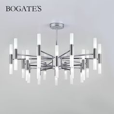 Умная потолочная люстра Bogates 346 Smart Bastone хром плафоны из акрила G4 Minimir Home