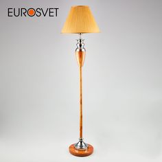 Торшер напольный с тканевым абажуром Eurosvet Majorka 009/1T RDM Е27 янтарь