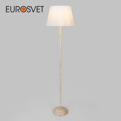 Торшер напольный с тканевым абажуром Eurosvet Berlin 01088/1 Е27 белый с золотом
