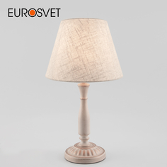 Настольная лампа с тканевым абажуром Eurosvet London 01060/1 Е27 белый с золотом