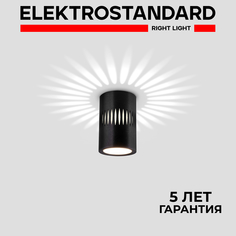Накладной светодиодный светильник с подсветкой Elektrostandard DLS026 7W 4200К черный