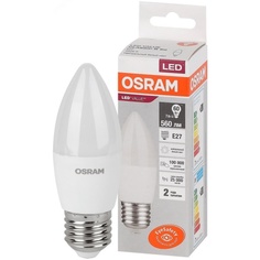 Лампа светодиодная LED 7SW/840 свеча матовая E27 230В 10х1 RU OSRAM 4058075579477
