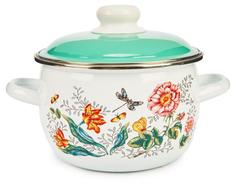 Кастрюля Actuel эмалированная Les fleurs, 2 л