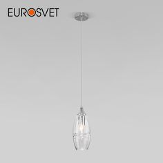 Подвесной акцентный светильник Eurosvet Lotus 50222/1 с прозрачным стеклянным плафоном E27